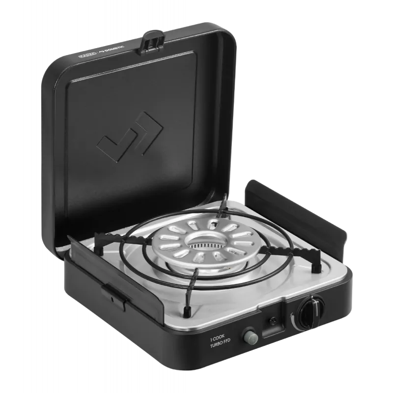 Dometic Cadac 1 Cook Turbo FFD Stove - Vita all'aperto - 2 Dometic Cadac 1 Cook Turbo FFD Flat Grill Plate - immagine 1