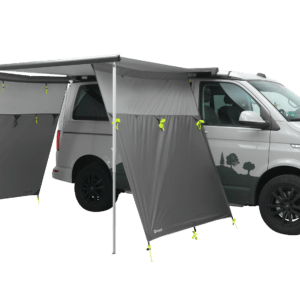 Outwell Fallcrest Seitenpanel Set an Campingbus-Markise montiert