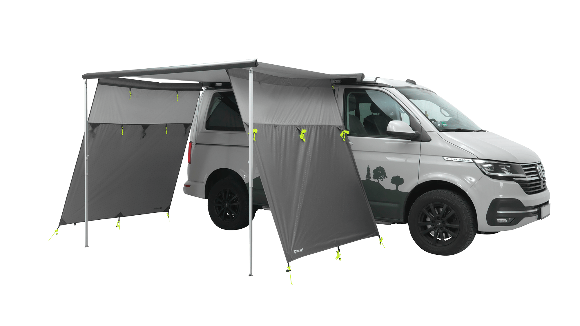 111568_Fallcrest Set Seitenplanen_Main_photo1 Outwell Fallcrest Seitenpanel Set an Campingbus-Markise montiert